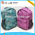 Hot selling nice fashionable side water bottle pockets travel backpack high school girl bag